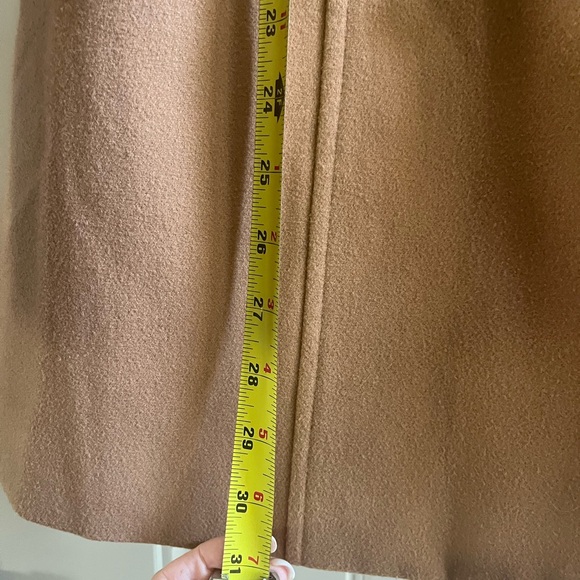 Camel Women’s Peacoat with animal print collar! Size Large! Worn once - Picture 4 of 16